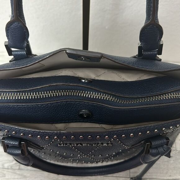 Michael Kors Adele Studded Leather Dome Bag - Picture 11 of 15